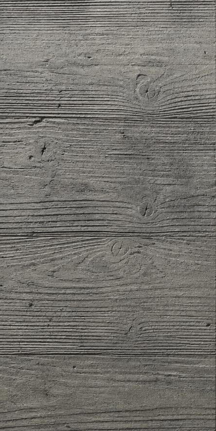 Board-formed concrete with wood grain relief