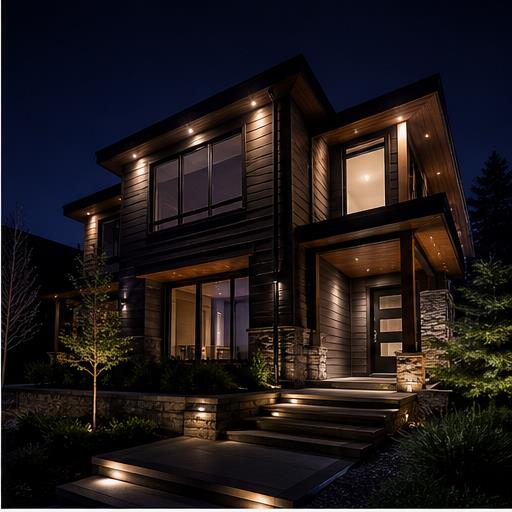 Modern architectural exterior lighting system