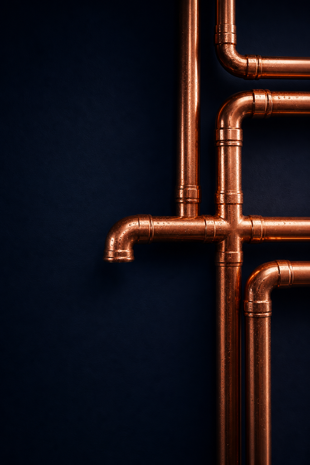 Planned copper pipe installation