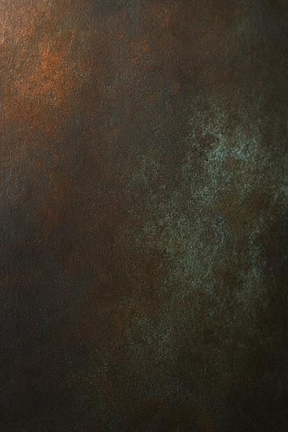 Patinated bronze finish